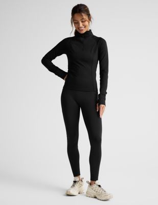 Pacer Fleece-Backed Zip Pocket Full Length Legging