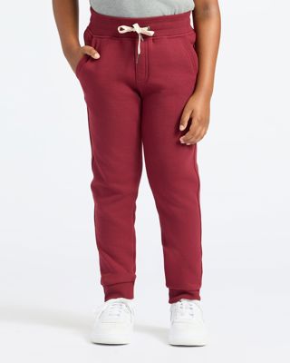 Boys' Dark Maroon Fleece Jogger