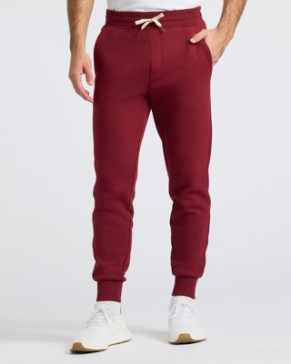 Dark Maroon Fleece French Terry Joggers