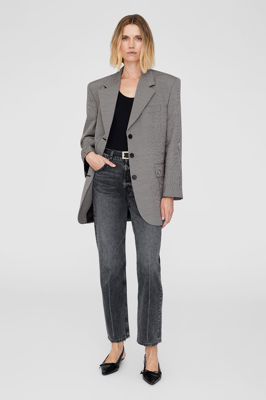 Sara Blazer - Black And White Mini Houndstooth