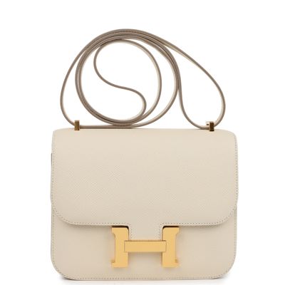 Hermes Constance 18 Craie Epsom Gold Hardware