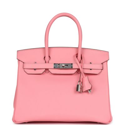 Pre-Owned Hermes Birkin 30 Rose Confetti Epsom Palladium Hardware