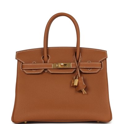 Pre-Owned Hermes Birkin 30 Gold Togo Gold Hardware