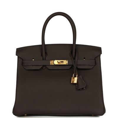 Hermes Birkin 30 Chocolate Togo Gold Hardware