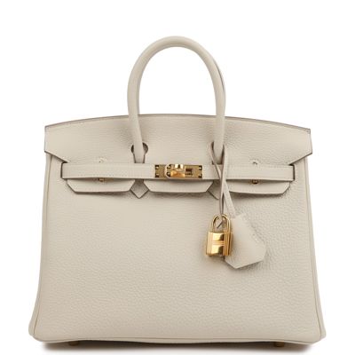 Hermes Birkin 25 Craie Togo Gold Hardware