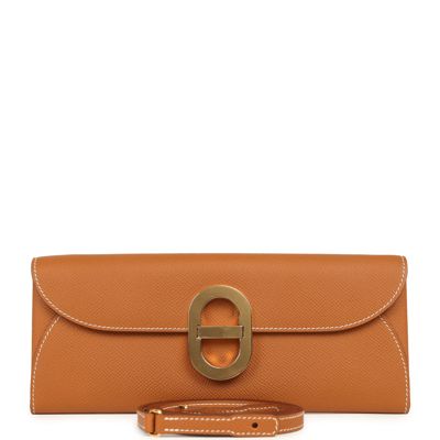 Hermes Maillon Chaine D' Ancre Wallet To Go Gold Epsom Gold Hardware