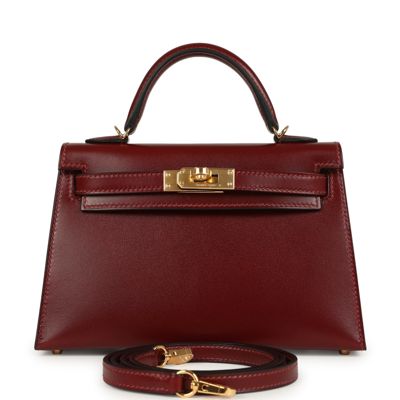 Hermes Kelly Sellier 20 Rouge H Box Gold Hardware