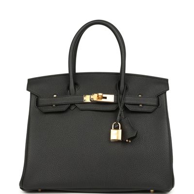 Hermes Birkin 30 Black Togo Gold Hardware
