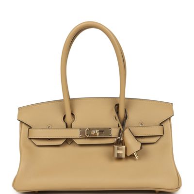 Hermes Shoulder Birkin Light 29 Poussiere Evercolor Permbrass Hardware