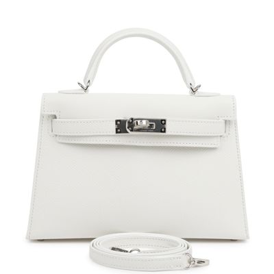 Hermes Kelly Sellier 20 New White Epsom Palladium Hardware