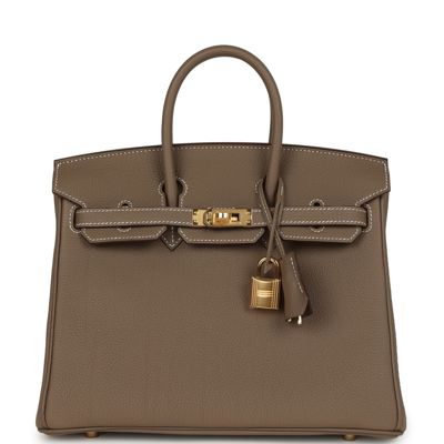 Hermes Birkin 25 Etoupe Togo Gold Hardware
