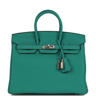 Hermes Birkin 25 Vert Verone Verso Togo Palladium Hardware