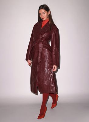 Croc Leather Trench