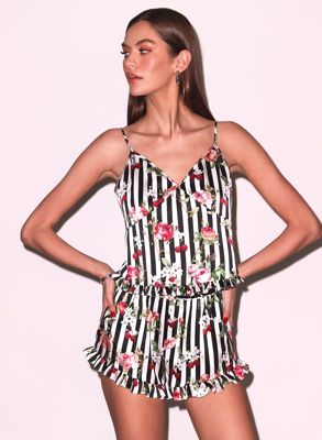 Cherry Rose Ruffle Cami