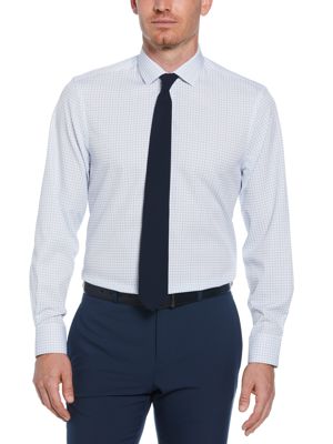Slim Fit Button-Down Check Dress Shirt