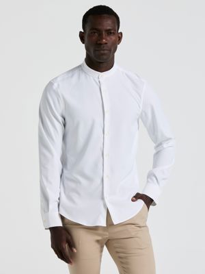 Big & Tall Untucked Total Stretch Banded Collar Shirt