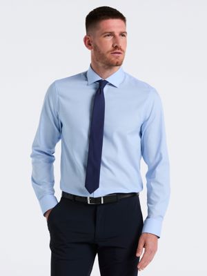 Stretch Micro Geo Print Dress Shirt