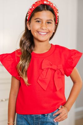 Girls: Meant For You Red Bow Blouse