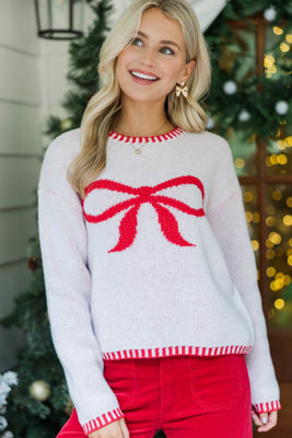 Wrapped With A Bow Cream Sweater