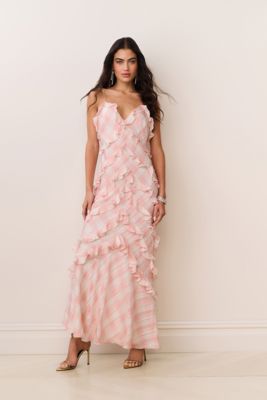 Ellietta Tartan Ruffle Maxi Dress - Neapolitan