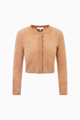 Adeanne Fitted Cashmere Cardigan - Brown Sugar