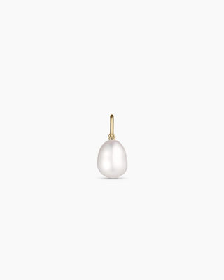14K Gold Pearl Charm