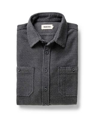 The Utility Shirt In Charcoal Sashiko
