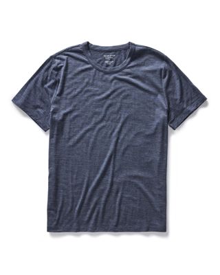 The Merino Tee In Heather Navy