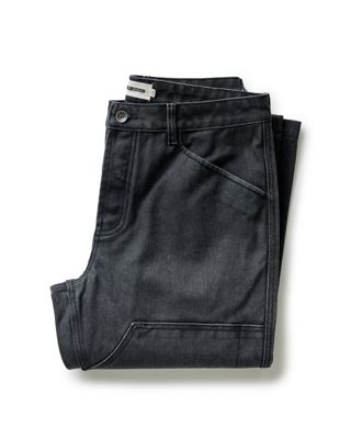 The Chore Pant In Coal Chipped Canvas