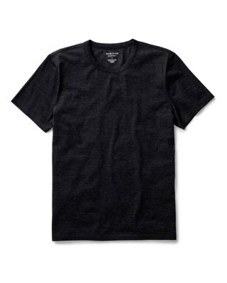 The Merino Tee In Heather Black