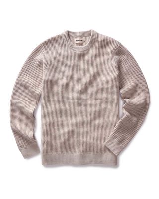 The Ranger Sweater In Heather Fog Linen Waffle
