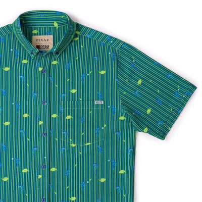 Disney And Pixar A Bug's Life "it's An Ant Thing" – Stretch Seersucker Short Sleeve Shirt