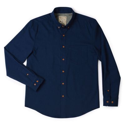 Navy – Borlandflex™ Long Sleeve Flannel (2024 Fit)