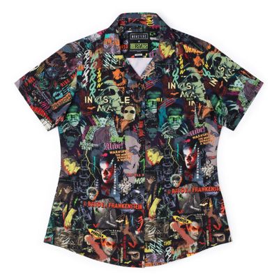 Universal Monsters "street Art Scare-Athon" – Women's Kunuflex Short Sleeve Shirt