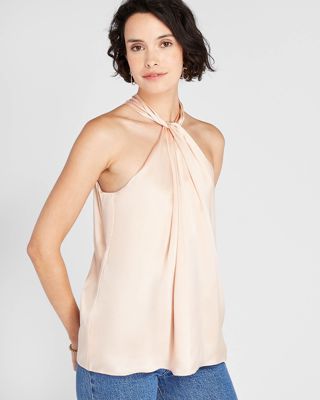 Silk Drape Halter Top