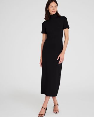 Mockneck Knit Maxi Dress