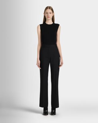 High Rise Fluid Crepe Trouser