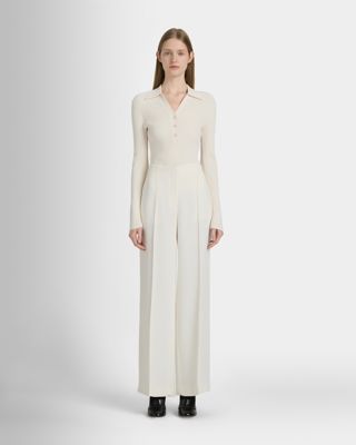 High Rise Fluid Crepe Trouser