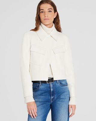 Cropped Wool Utility Jacket