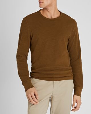 Long-Sleeve Ribbed Slub Tee