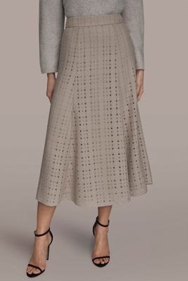 Perforated A-Line Skrt