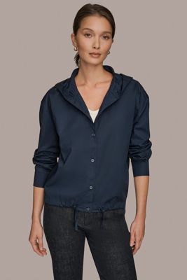 Hooded Button-Down Shirt
