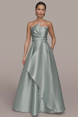 Mikado Satin Strapless Gown