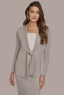 Tie-Front Sweater Blazer