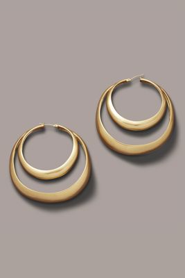 Organic Molten Multi Row Hoop Earring