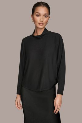 Cropped Mock-Neck Top