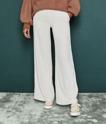 The Perfect Wide Leg Pant - White Sand