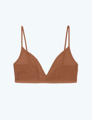The Feel Free Adjustable Triangle Bralette - Praline