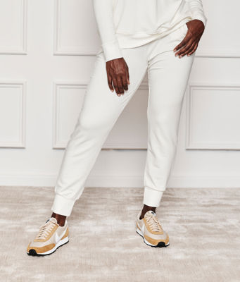 The Softest French Terry Jogger - White Sand