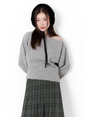 Off-Shoulder Knit Sweater Id526